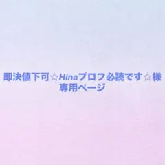即決値下可☆Hinaプロフ必読です☆様専用ページ