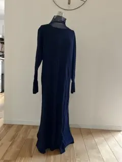 ネイビー 長袖ニットワンピース Fサイズ　3500円→2000円　値下げ