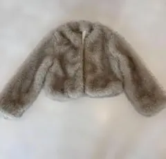 i*︎様 SHEIN ライトグレー ショートファージャケット XS 新品