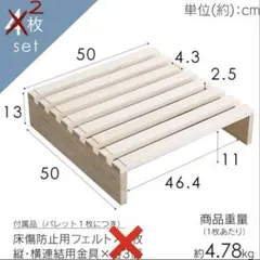 アイリスプラザ　すのこパレット 2枚　付属品付きのサムネイル