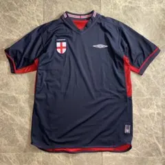 UMBRO アンブロ デサント 半袖シャツ ブルー ゴールド - メルカリ