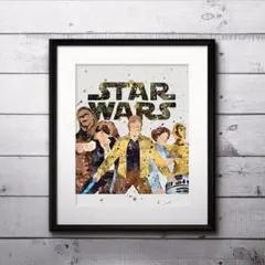STARWARS・ルーク・レイア姫・ハンソロ・チューバッカ・C3PO・額縁付