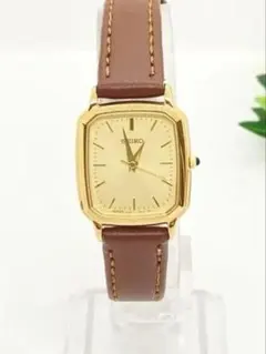 美品　稼働　セイコー　スクエア　4J41-0AL0　　シャンパンゴールド