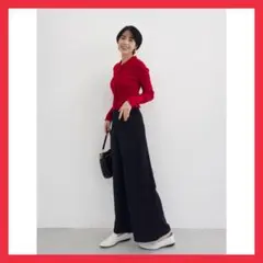 CINEMATIQ 黒 ピンタックワイドパンツ 新品 シネマティック 元鈴木さん