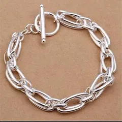 Silver シルバー ブレスレット マンテル チェーン S925CT 高品質