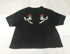 【期間限定値下げ】【ディズニー ミニーマウス グラフィックT】ダークグレー