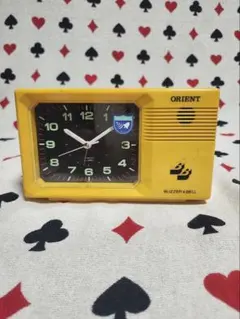 ORIENT 置時計 黄色 レトロ