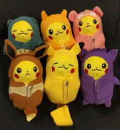 ねぶくろピカチュウ 一番くじ ぬいぐるみ マスコット コンプリート イーブイ