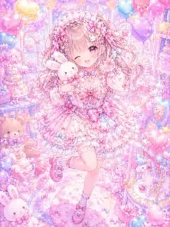 【一点物】 「創作美少女 AIイラスト 色紙アート