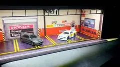 1:64ホンダ 標準 6 車室 LED ライト防塵アクリル 駐車場 ディスプレイ