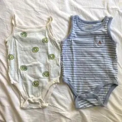 baby gap、OLD NAVY 12-18m ショートオール2枚セット