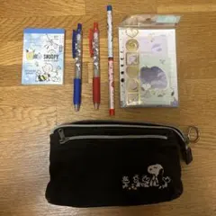 스누피 문구 세트 펜 파우치 메모장 레터 세트