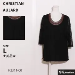 ★美品★ CHRISTIAN AUJARD トップス カットソー　Uネック　刺繍のサムネイル