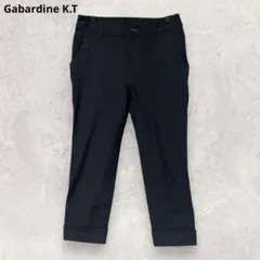 ギャバジンケーティー クロップドパンツ L ブラック ストレッチ 日本製