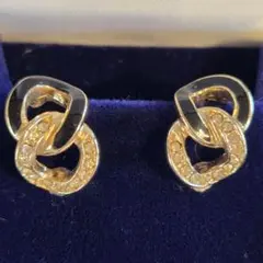 【美品】クリスチャン・ディオール　ゴールド　チェーンイヤリング　ヴィンテージ