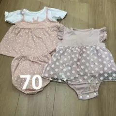 kid's zoo 含むベビー服 ロンパース 2点セット 70cmのサムネイル