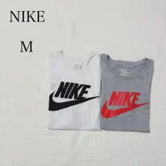 ☆2点セット売り☆ナイキ 半袖Tシャツ ロゴプリント コットン混 シンプル【M】
