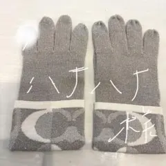コーチcoach 手袋　スマホ対応　ラメ入り　キラキラニット　ラメ入り