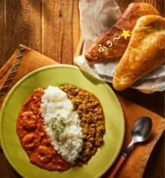 ABCクッキング／１day⭐海老トマトカレー&スパイシーキーマ・ナン風ブレッド
