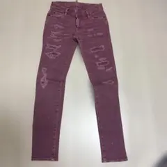 DSQUARED2 ダメージ加工 デニムパンツ パープルのサムネイル