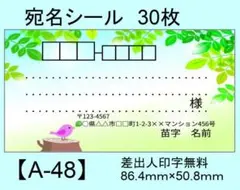 宛名シール30枚【A-48】です
