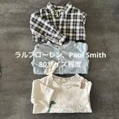 チェックシャツ 80