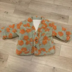 ボア素材 花柄アウター サイズ80