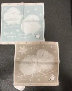 新品　シマエナガ　ハンドタオル　２枚セット