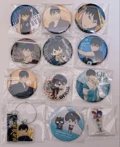 ハイキュー　缶バッジ　２連キーホルダー　影山飛雄