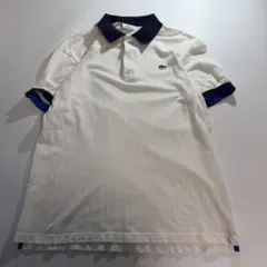 F1 LACOSTE ポロシャツ ホワイト ネイビー