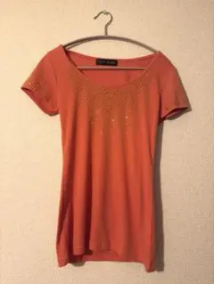 CECIL McBEE オレンジ 半袖Tシャツ