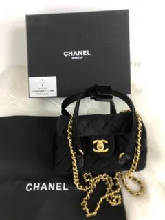 ブラック　バッグ　ショルダーバッグ2ways　ゴールドロゴ　ノベルティーおしゃれ