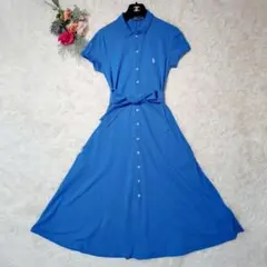 美品✨現行QR　Aライン　ポロラルフローレン　鹿の子　ポロシャツワンピース