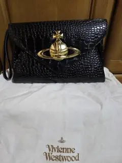 Vivienne Westwoodクロコエンベロープクラッチバッグ ショルダー