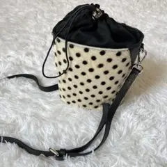 GIULI GUERRAジュリオグエッラ　ハラコ　ドット柄　ショルダーバッグ