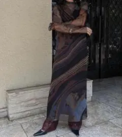 完売品　AMERI CROOKED STRATUM SHEER DRESS