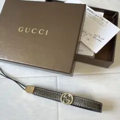 GUCCI ストラップ ガンメタル インターロッキングGのサムネイル
