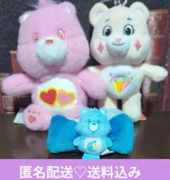 ケアベア ぬいぐるみ マスコットなど 3点セット　がま口ポーチ　ヘアバンド