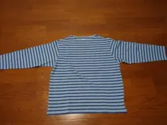 無印　ボーダーコットンTシャツ　袖短め　Mサイズ