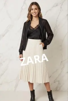 【ZARA】シアーブルゾン 黒 透け感 羽織り 春夏 ※訳あり特価