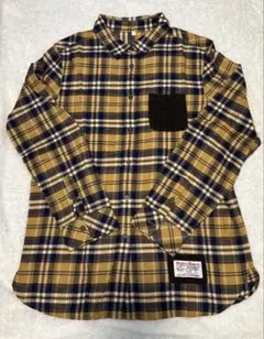 ハリスツイード Harris Tweed チェックシャツ Ｌ 綿100% 長袖のサムネイル