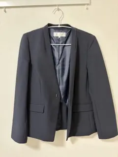 ロペピクニック３８　ネイビーノーカラージャケット