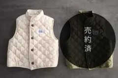 ［美品］Buddy Lee キルティングベスト アイボリー　サイズ90