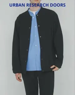 URBAN RESEARCH DOORS ノーカラーブルゾン　ブラックL