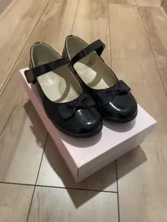 LiMAKAOPULU リボン付きブラックフォーマルシューズ20㎝