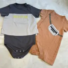 GUベビーロンパース　２着セット　サイズ70.80サイズ