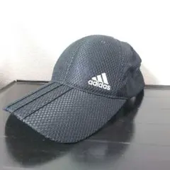 《美品》adidas メッシュキャップ 黒 帽子 ハット CAP アディダス
