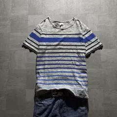 y2k slub border vneck tee grunge opium - メルカリ