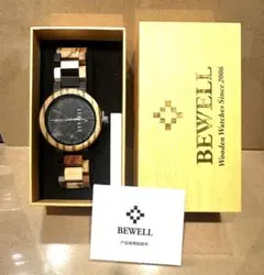 BEWELL 木製腕時計 クォーツ メンズ マルチカラー 箱付きのサムネイル