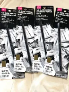 UGスリムスケッチアイブロウペンシルN02 アッシュブラウン　4本セットのサムネイル